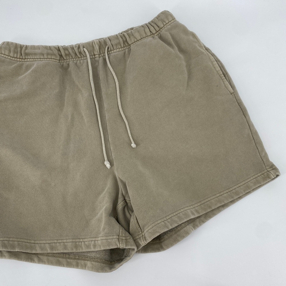 Elwood Sweat Shorts Mens Large Tan Core Organic Cotton Drawstring